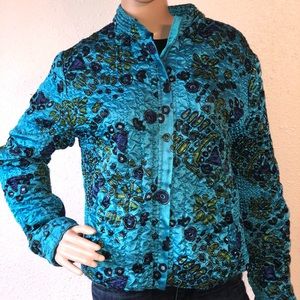 Vintage Ruby Rd. Womens Jacket - Medium - Blue